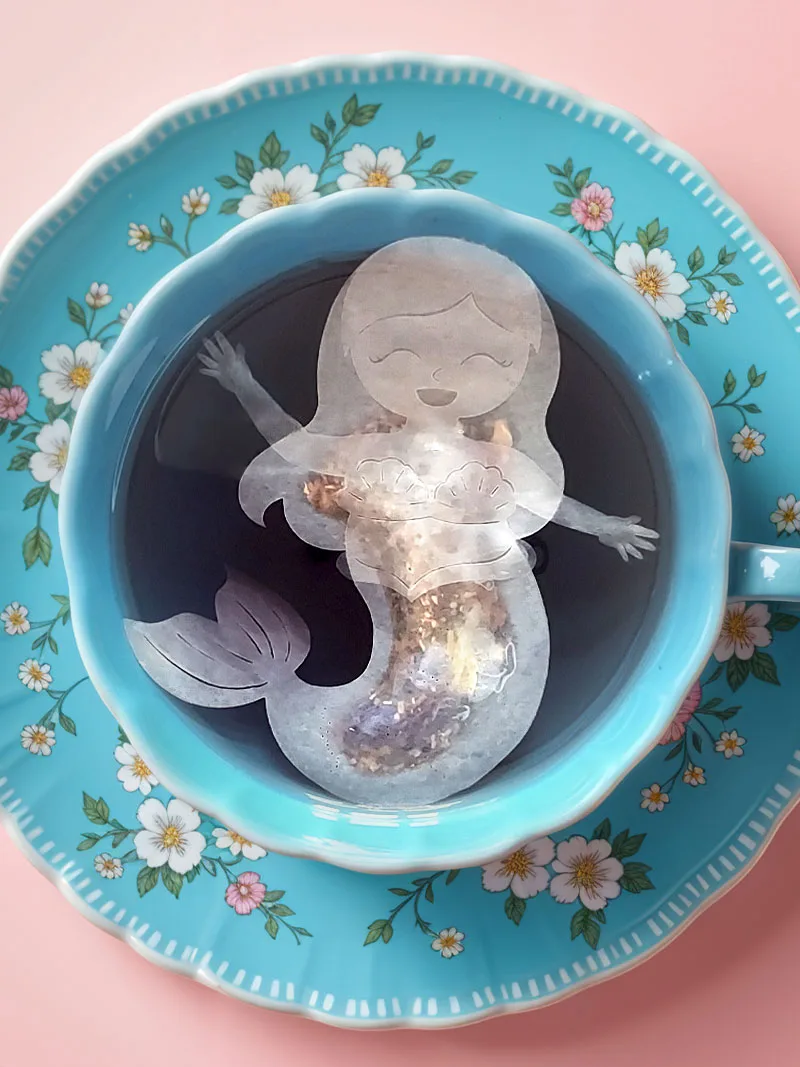 Alternative view of Mermaid Shaped Handmade Custom Tea Bag