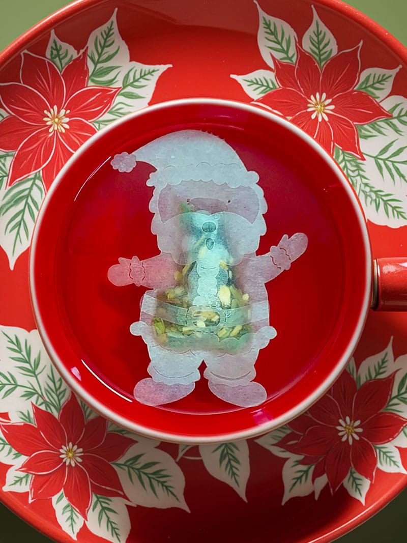 Alternative view of Christmas Santa Claus Shaped Handmade Custom Tea Bag