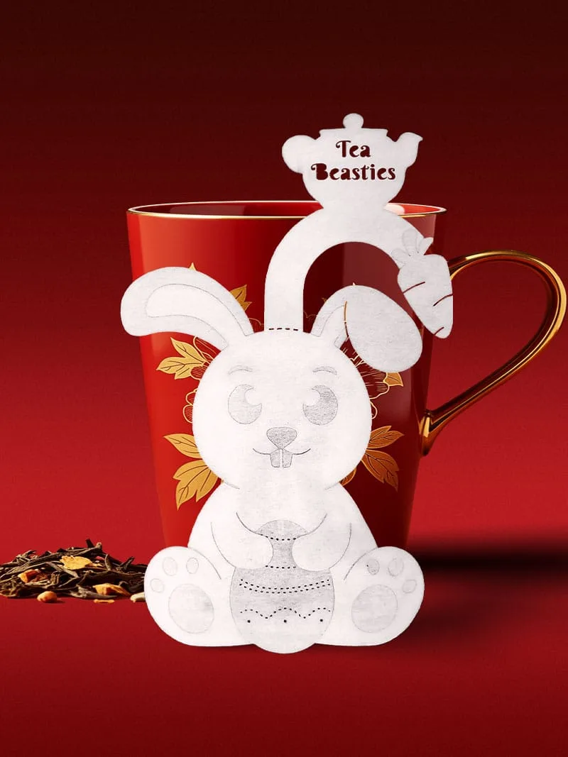 Easter Bunny Shaped Handmade Custom Tea Bag