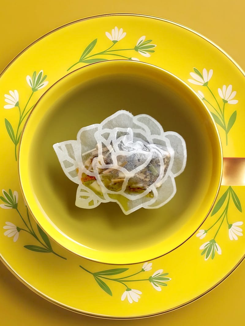 Alternative view of Rose Flower Shaped Handmade Custom Tea Bag