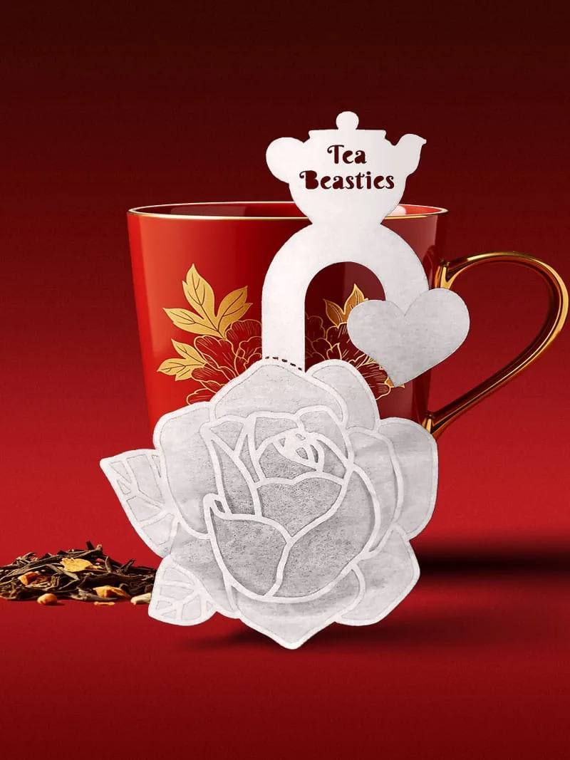 Rose Flower Shaped Handmade Custom Tea Bag