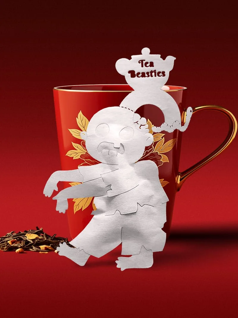 Halloween Zombie Shaped Handmade Custom Tea Bag