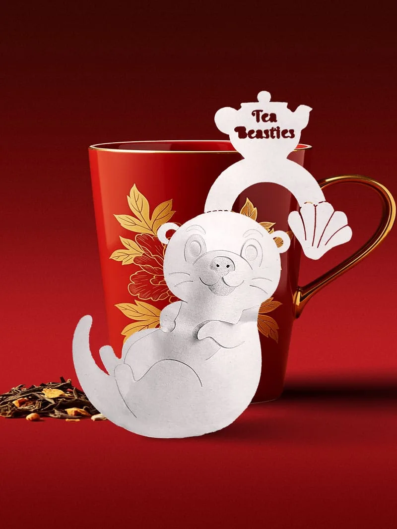 Otter Shaped Handmade Custom Tea Bag