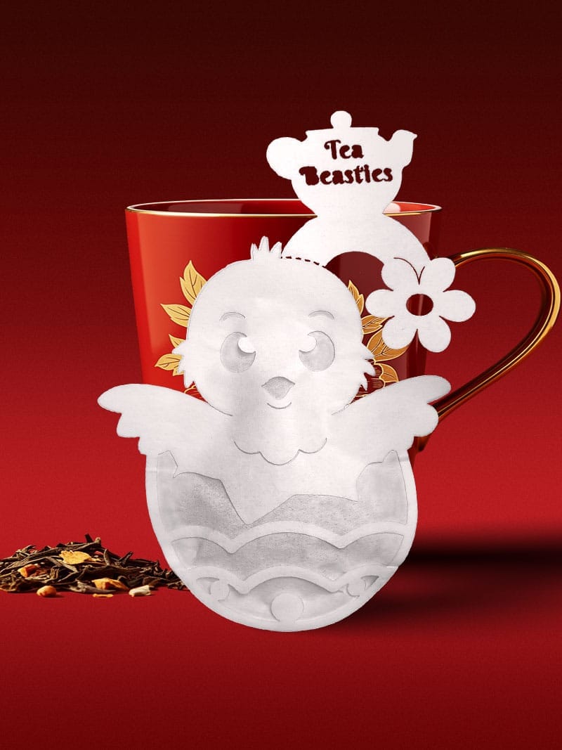 Easter Chick Shaped Handmade Custom Tea Bag
