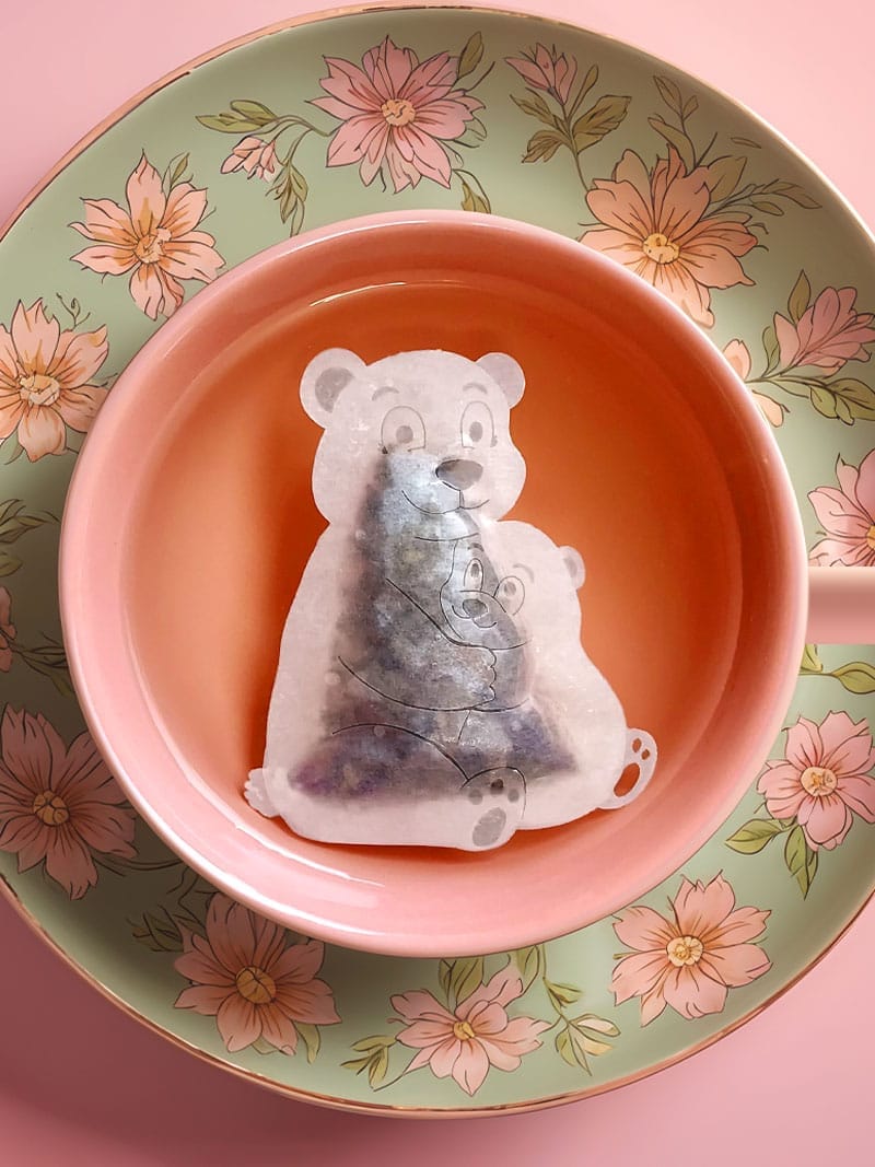 Alternative view of Mama Bear With Cub Handmade Custom Tea Bag