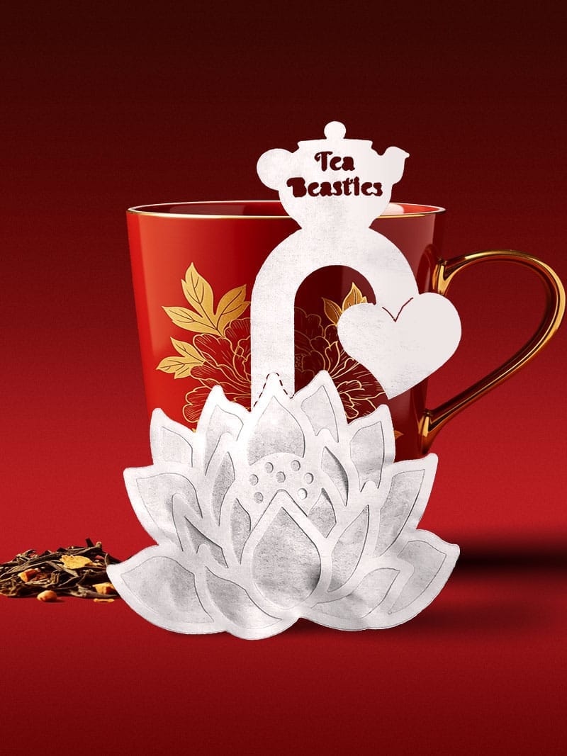 Zen Lotus Flower Shaped Handmade Custom Tea Bag