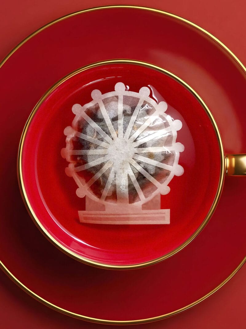 Singapore Flyer Shaped Handmade Tea Bag