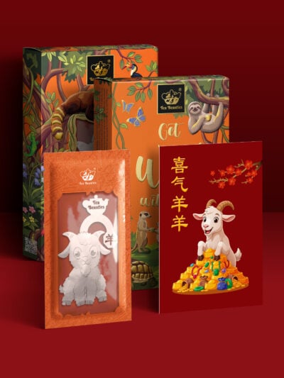 Chinese New Year Goat Sign 羊年 Handmade Custom Tea Bag - Image 3