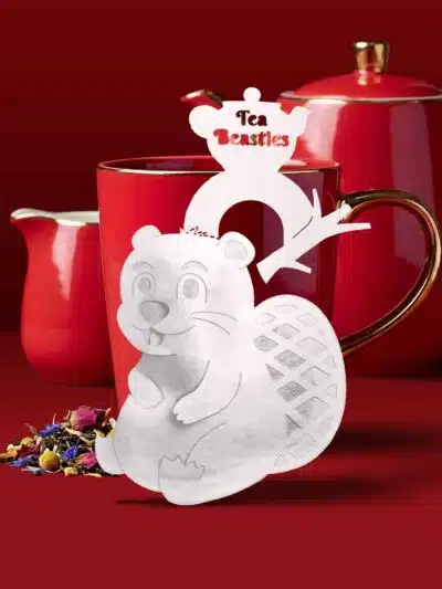 Alternative view of Beaver Shaped Handmade Custom Tea Bag