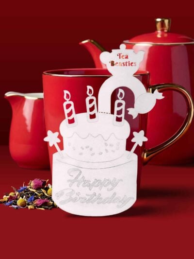 Alternative view of Happy Birthday Cake Shaped Handmade Custom Tea Bag
