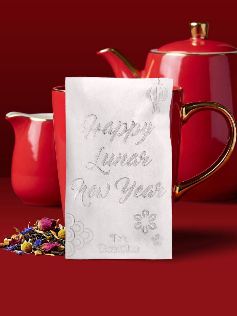 Alternative view of Chinese New Year Happy Lunar New Year Ang Bao Tea Bag