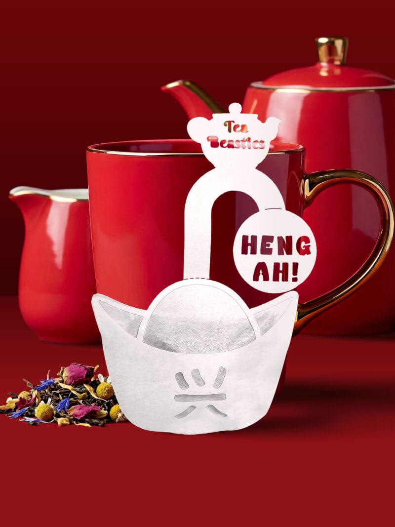 Alternative view of Auspicious Heng Ah 兴 Gold Ingot Handmade Tea Bag