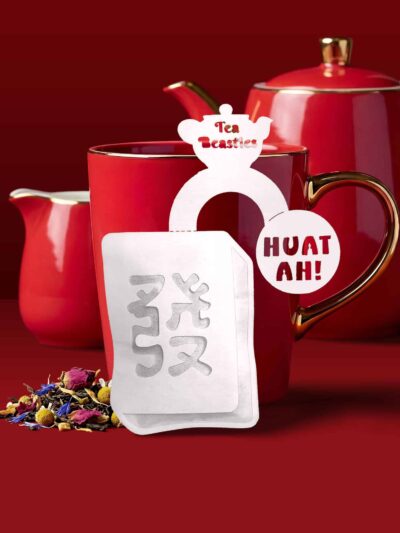 Alternative view of Auspicious Huat Ah 發 Mahjong Tile Shaped Handmade Tea Bag