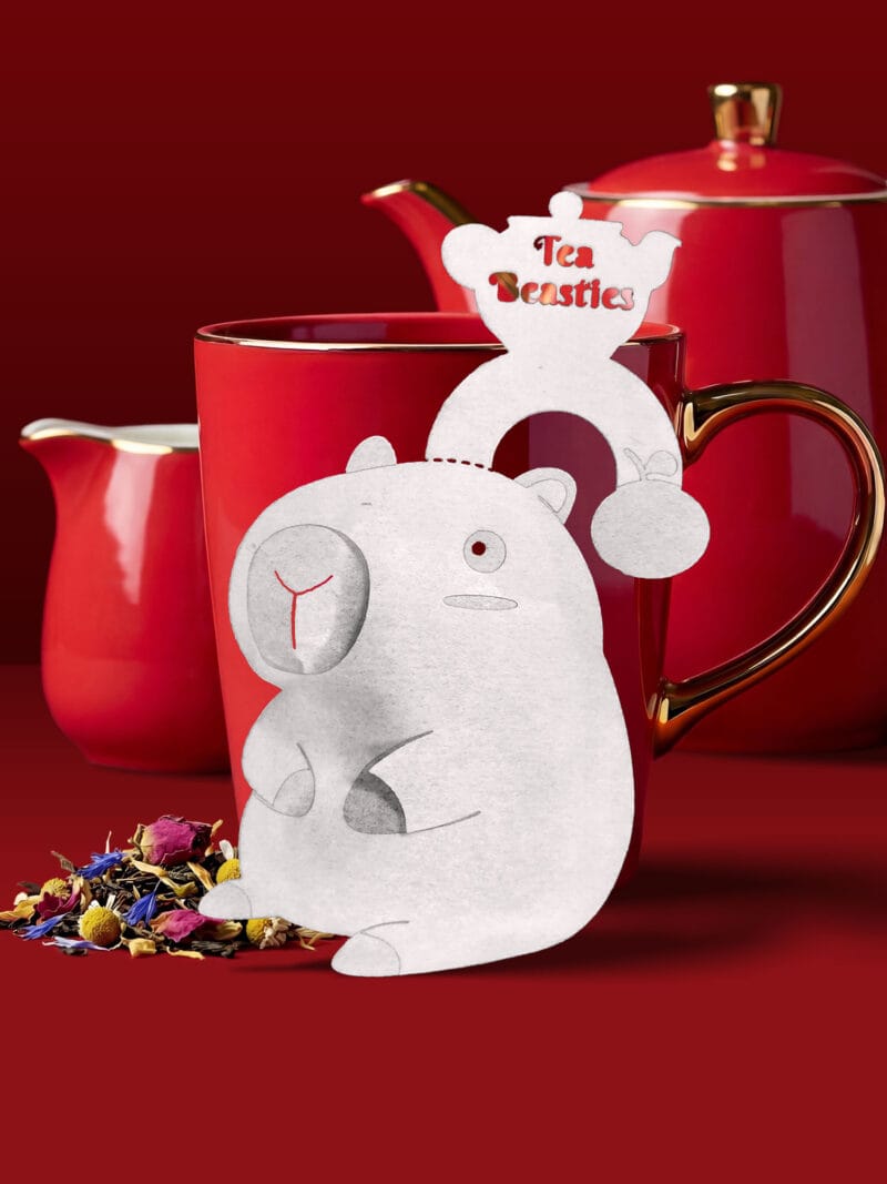Alternative view of Capybara Shaped Handmade Custom Tea Bag
