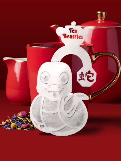 Alternative view of Chinese New Year Snake Sign 蛇年 Handmade Custom Tea Bag