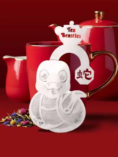 Alternative view of Chinese New Year Snake Sign 蛇年 Handmade Custom Tea Bag