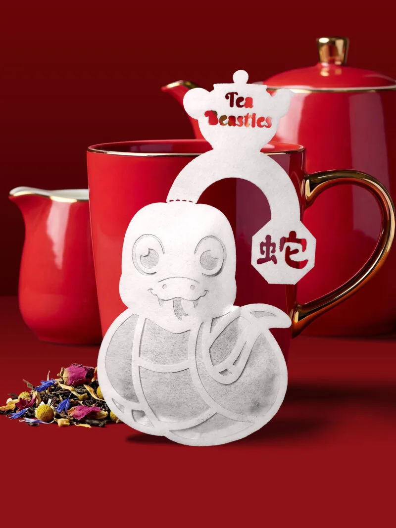 Alternative view of Chinese New Year Snake Sign 蛇年 Handmade Custom Tea Bag
