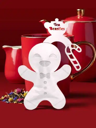 Alternative view of Christmas Gingerbread Man Shaped Handmade Custom Tea Bag