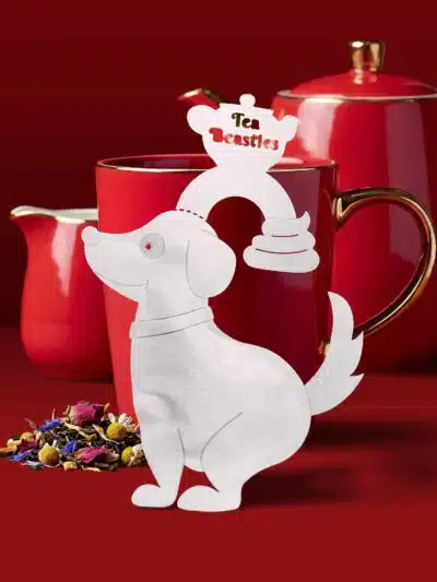 Alternative view of Dog Pooping Shaped Handmade Custom Tea Bag