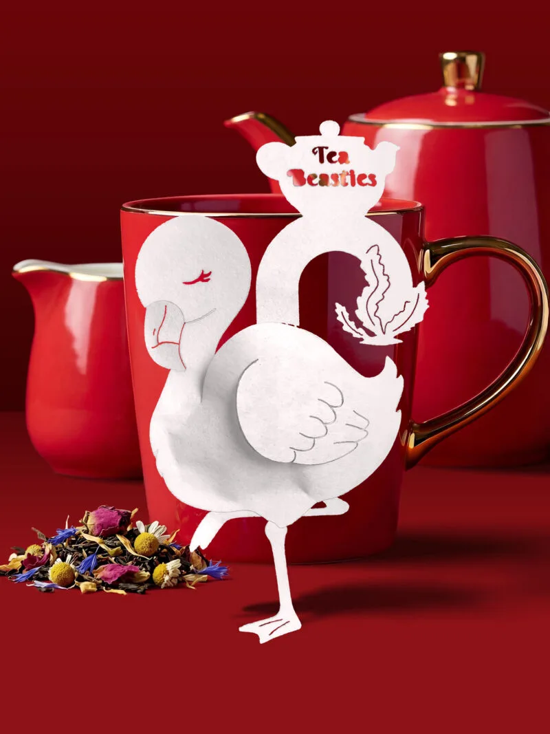 Alternative view of Flamingo Shaped Handmade Tea Bag