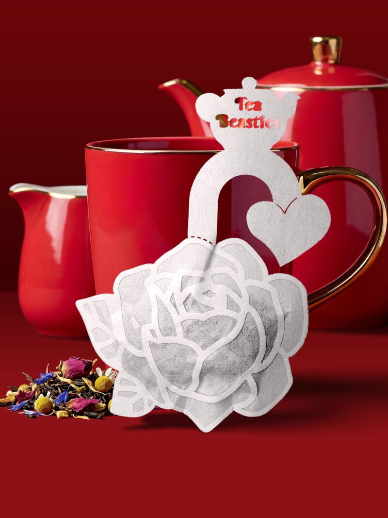 Alternative view of Rose Flower Shaped Handmade Custom Tea Bag