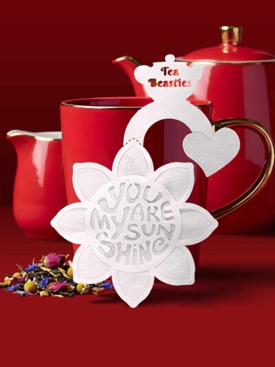 Alternative view of You're My Sunshine Sunflower Shaped Custom Tea Bag