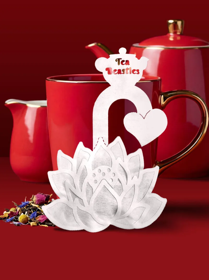 Alternative view of Zen Lotus Flower Shaped Handmade Custom Tea Bag