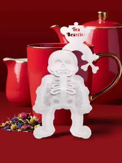 Alternative view of Halloween Skeleton Shaped Handmade Custom Tea Bag