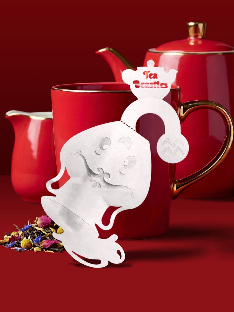 Alternative view of Horoscope Aquarius Zodiac Handmade Custom Tea Bag