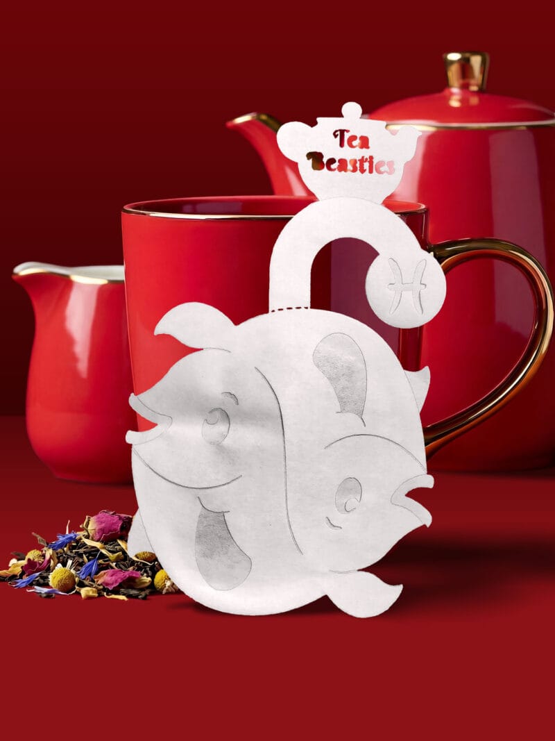 Alternative view of Horoscope Pisces Zodiac Handmade Custom Tea Bag
