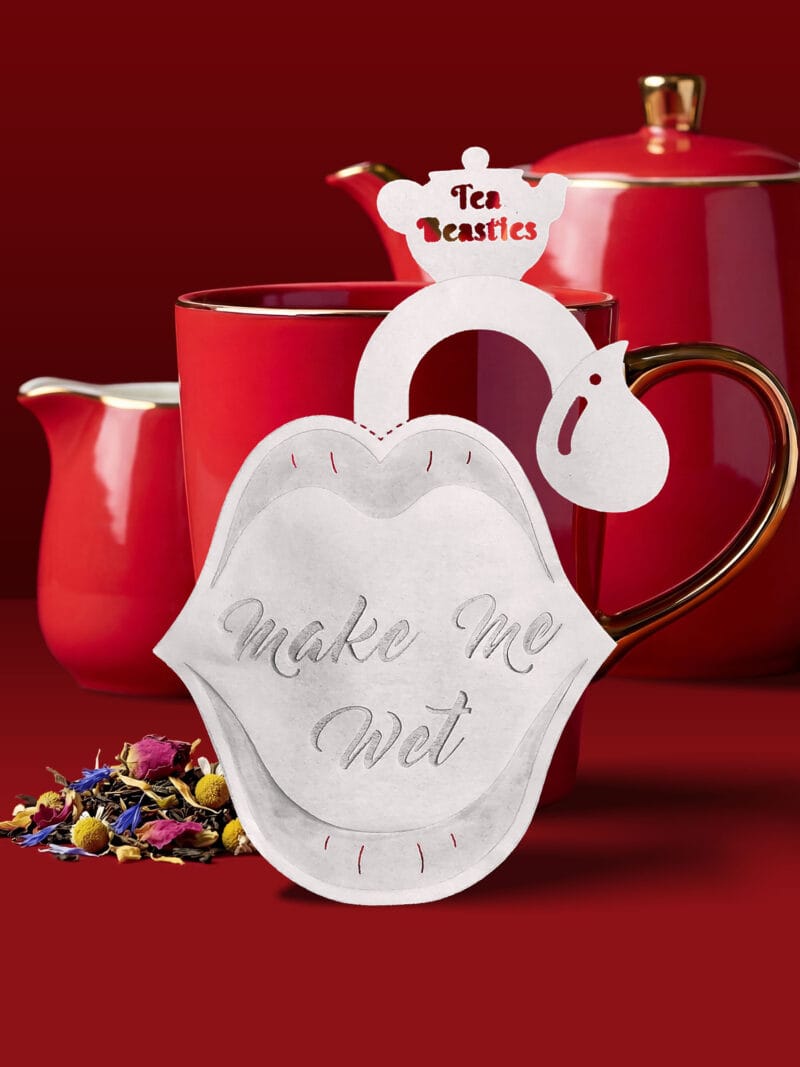 Alternative view of Make Me Wet Lips Shaped Handmade Custom Tea Bag