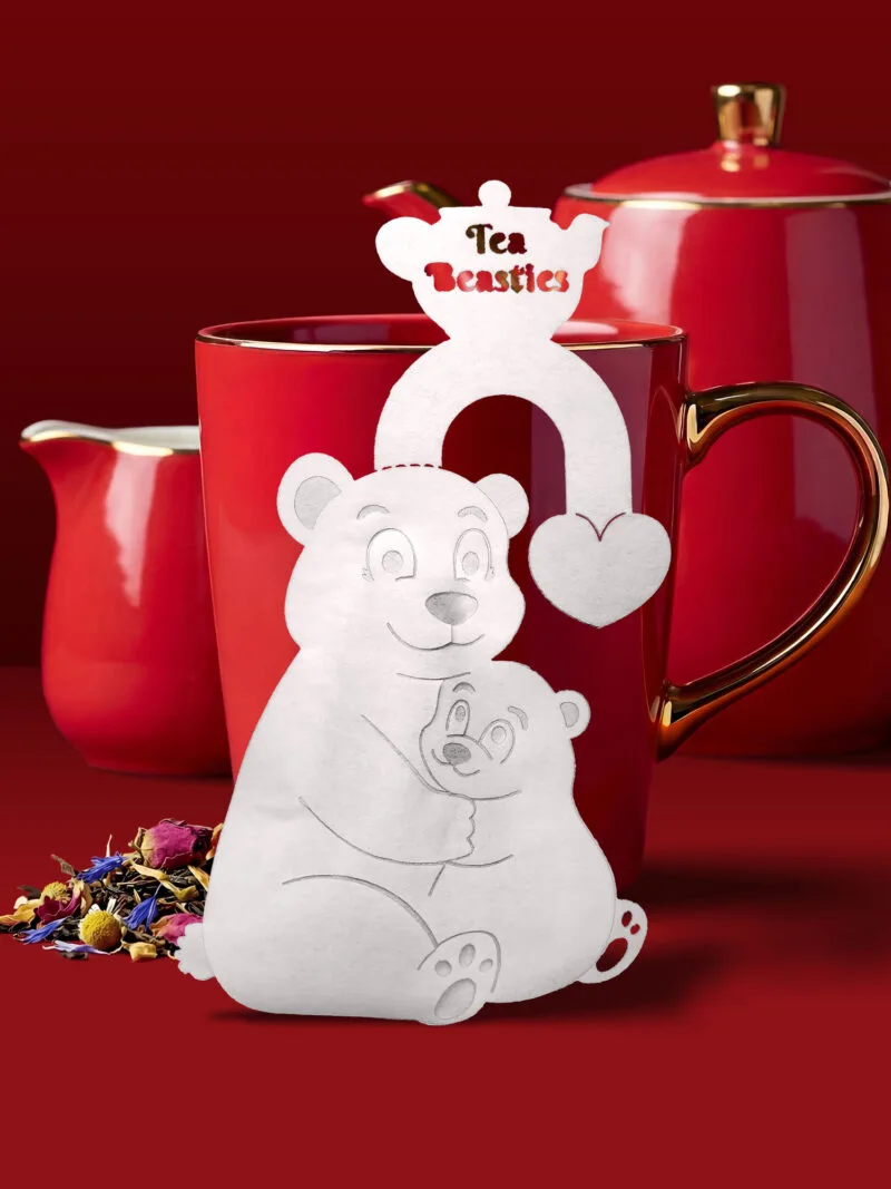 Alternative view of Mama Bear With Cub Handmade Custom Tea Bag