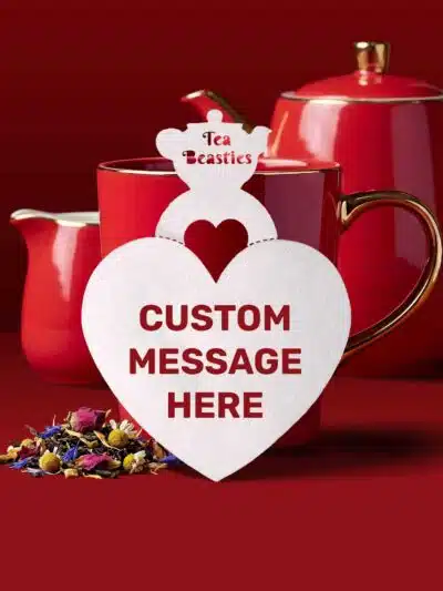 Alternative view of Custom Message Heart Shaped Personalized Handmade Tea Bag