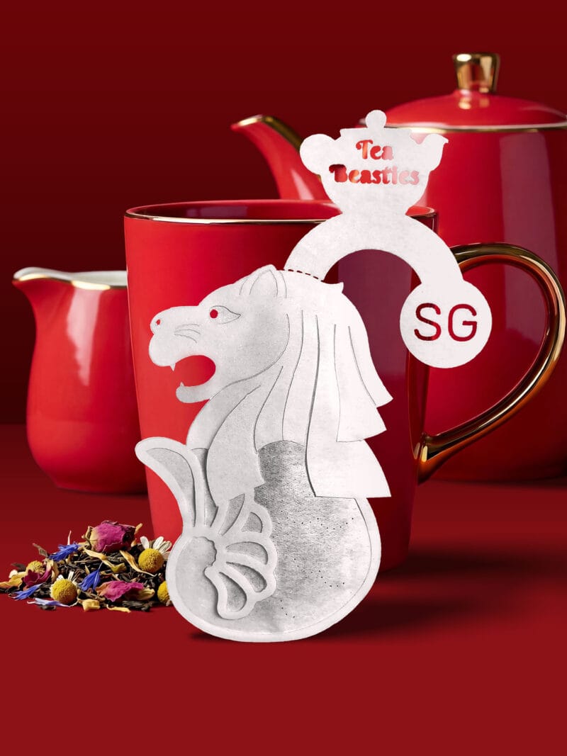 Alternative view of Singapore Merlion Shaped Handmade Tea Bag