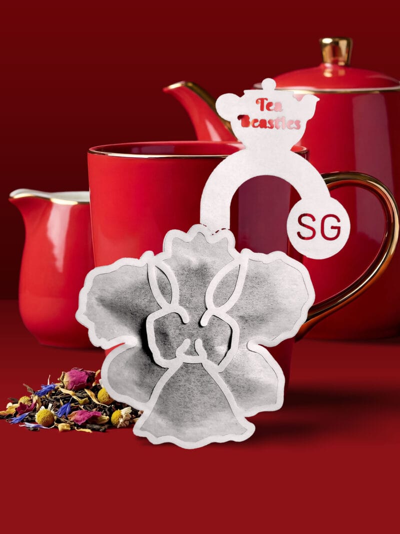 Alternative view of Singapore National Flower Orchid Shaped Handmade Tea Bag