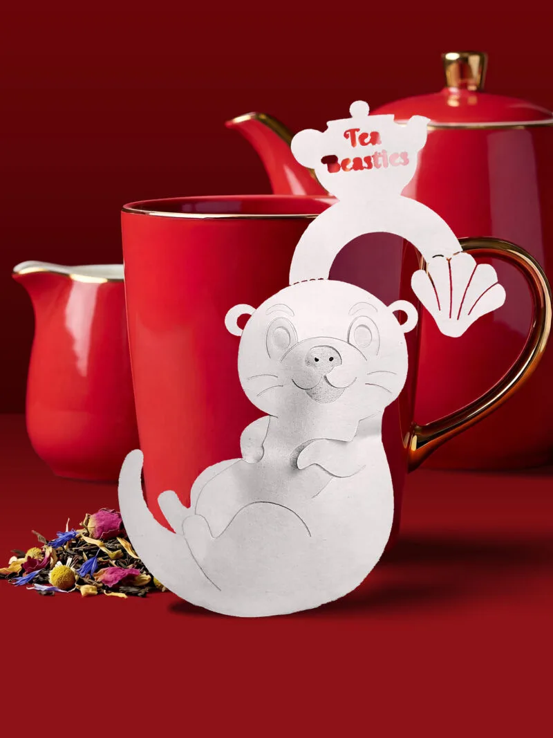 Alternative view of Otter Shaped Handmade Custom Tea Bag