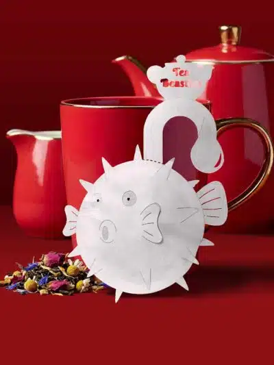 Alternative view of Pufferfish Shaped Handmade Custom Tea Bag