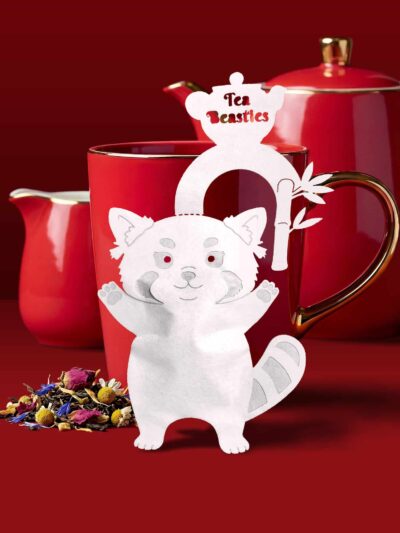 Alternative view of Red Panda Shaped Handmade Tea Bag