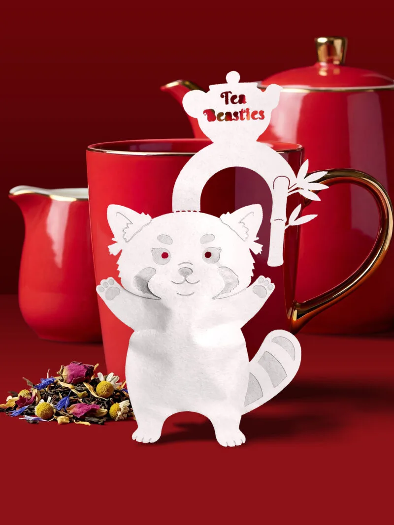 Alternative view of Red Panda Shaped Handmade Tea Bag