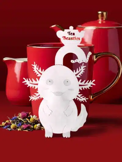 Alternative view of Axolotl Shaped Handmade Custom Tea Bag