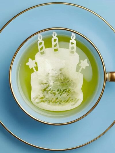 Happy Birthday Cake Shaped Handmade Custom Tea Bag