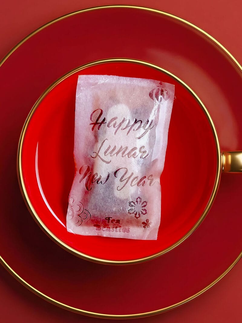 Chinese New Year Happy Lunar New Year Ang Bao Tea Bag