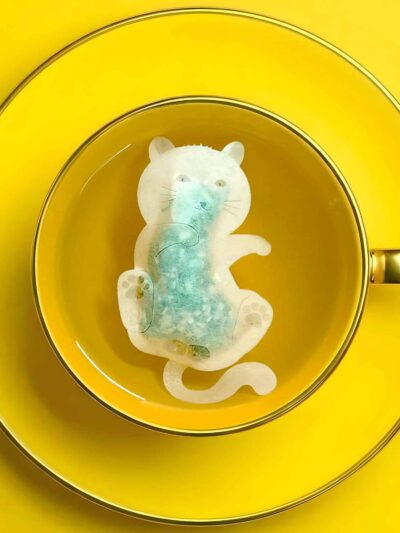 Kitty Cat Shaped Handmade Custom Tea Bag
