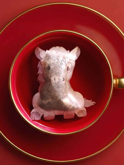 Chinese New Year Horse Sign 马年 Handmade Custom Tea Bag
