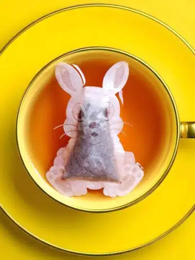 Mid Autumn Chinese New Year Rabbit Sign 兔年 Handmade Custom Tea Bag