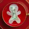 Christmas Gingerbread Man Shaped Handmade Custom Tea Bag