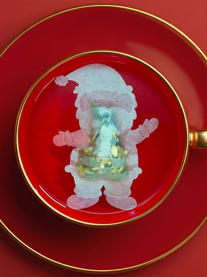 Christmas Santa Claus Shaped Handmade Custom Tea Bag