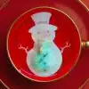 Christmas Snowman Shaped Handmade Custom Tea Bag