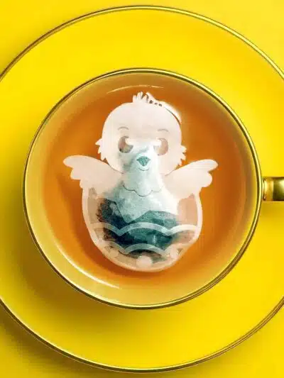 Easter Chick Shaped Handmade Custom Tea Bag