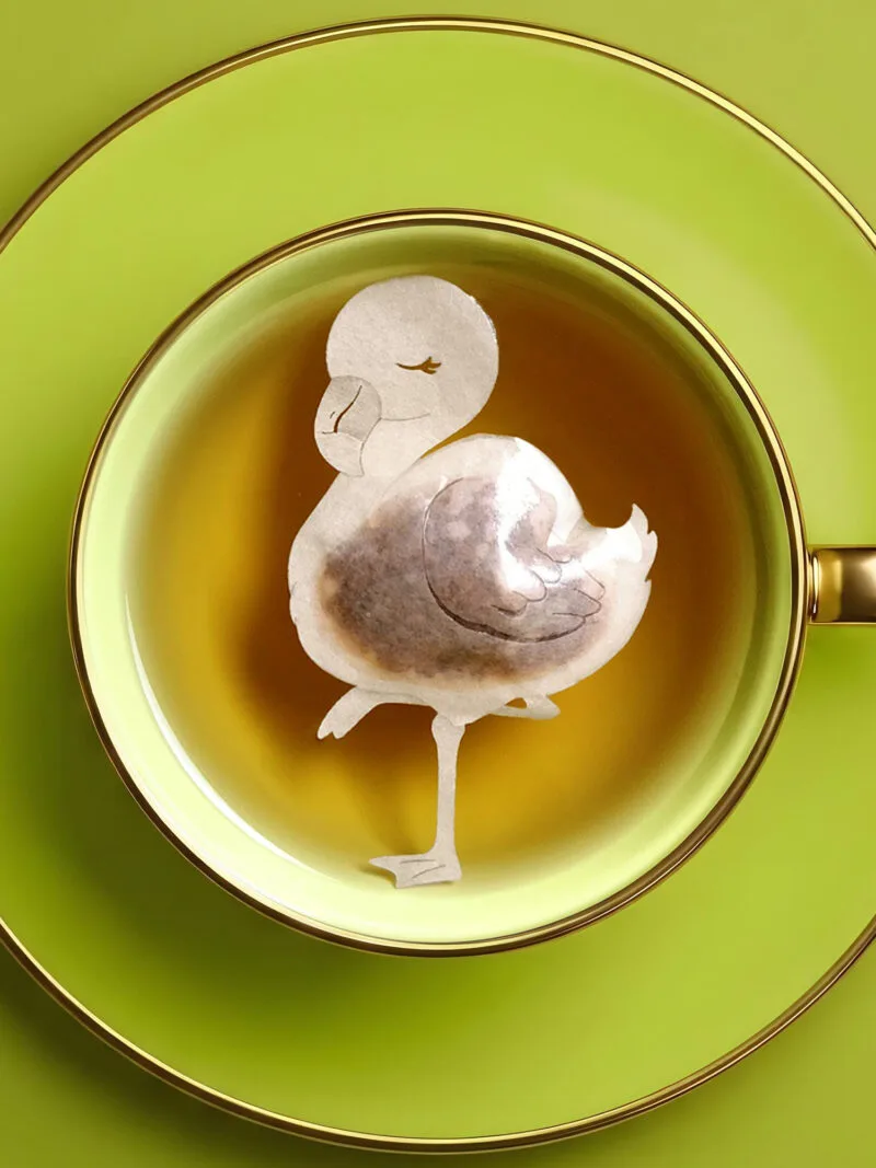 Flamingo Shaped Handmade Tea Bag